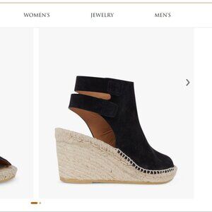 Bettye Muller Download Black Suede Peep-Toe Espadrille Size 39 / 8.5 USA